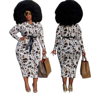 Women's Plus Size Maxi Dress Leopard Print Loose Silhouette Floral Embroidered Cotton Denim Sizes XL 3XL Fashionable Summer