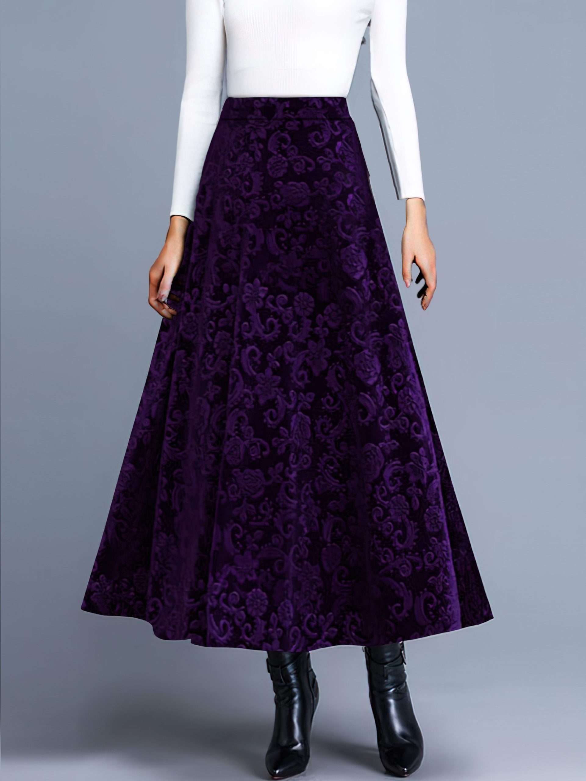 Summer New Wide Leg Skirt High Waist Printed Casual Women Ankled - 图片 3