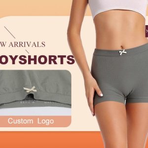 Yiwu Factory's for Uokin Brand Women's High Quality Polyamide Spandex Seamless Shorts Comfortable Low-Rise Knitted Boyshorts Tag