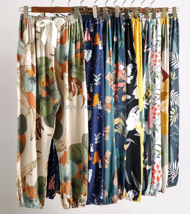 2023 Fashion Polka Dot Print Micro-flared Trousers Women's Trousers - 图片 6