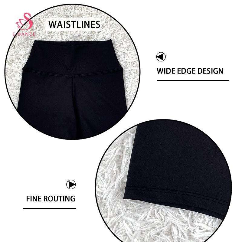 ALD002 OEM ODM Custom Logo Girls High Waist Short Black Solid Biker Shorts - 图片 3