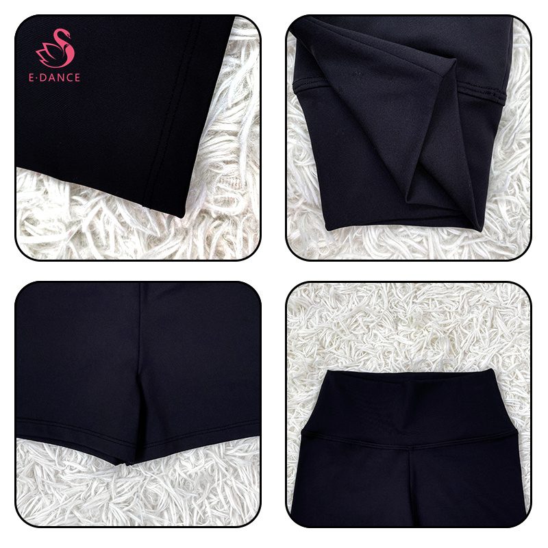 ALD002 OEM ODM Custom Logo Girls High Waist Short Black Solid Biker Shorts - 图片 4