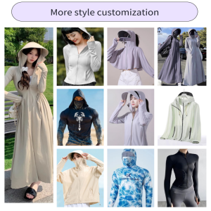 Ice Silk Sunscreen Women's Summer UPF50 Outdoor Sports Cool Mountain Hooded Full Sleeve Wrinkle-Resistant Loose Fit Coat 3D