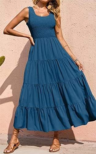 Casual dresses women clothing classic maxi dress summer sleeveless soft flowy comfortable elegant versatile everyday wear