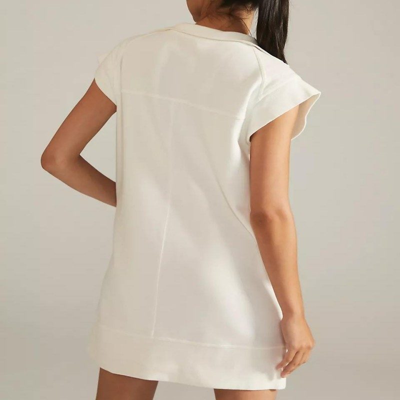 New Women's Casual Mini Dress - Plus Size Sleeveless Knit, Solid Color with Zipper Detail