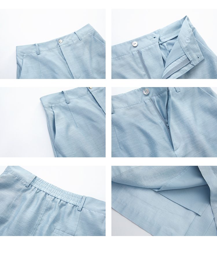 VEGA CHANG Maxi Skirt Ocean Blue Breathable Eco - Friendly Minimalist Casual Wear Skirt for Office & Brunch