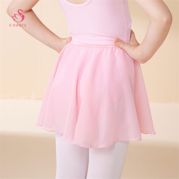 B8219 Ballet Dance Wear One Piece Kids Short Skirts Chiffon Ballet Skirts