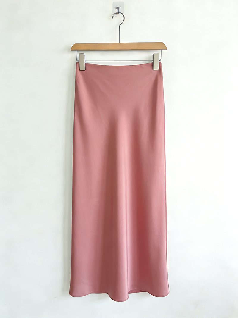 Custom High Quality Elastic Waist Casual Maxi Long Satin Nonwoven Comfortable A-Line Design Skirts for Women