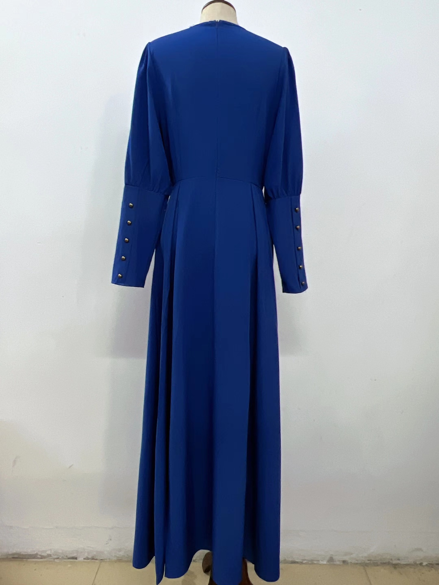 Women's Dresses Corduroy Closed 2025 Islamic Clothing Modest Women Muslim Dress With Pockets and Cuffs With Bowknots