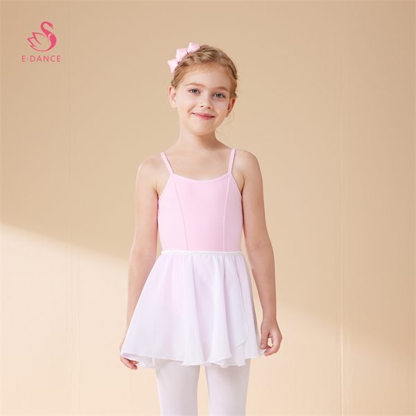 B8219 Ballet Dance Wear One Piece Kids Short Skirts Chiffon Ballet Skirts