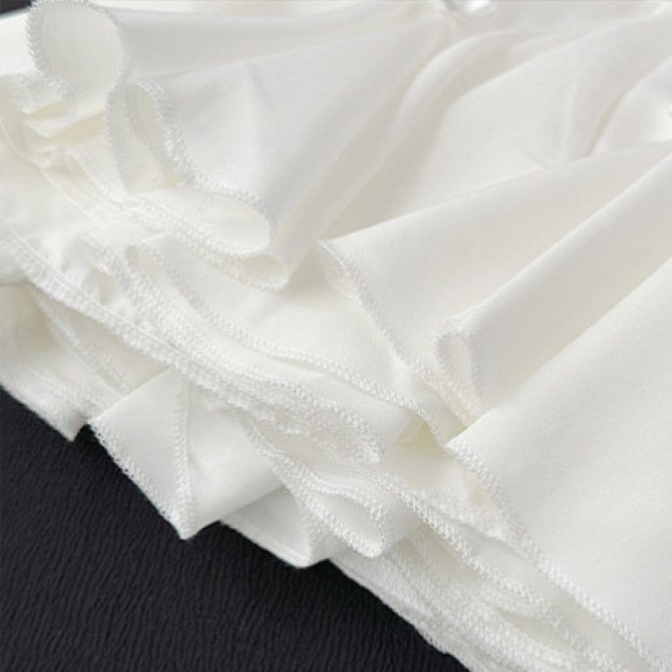 Custom OEM Women A-Line Ruffle Mini Skirt, High Waist Elastic Skater Skirt with Bowknot