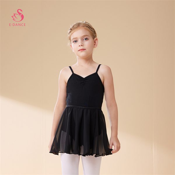 B8219 Ballet Dance Wear One Piece Kids Short Skirts Chiffon Ballet Skirts