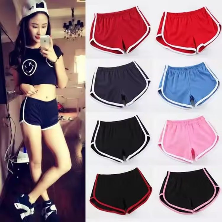 Girls Women Clothing Summer Custom logo Candy Shorts Women Low-waisted Hot Pant Hip Lifting Spandex Women Booty Biker Gym Shorts