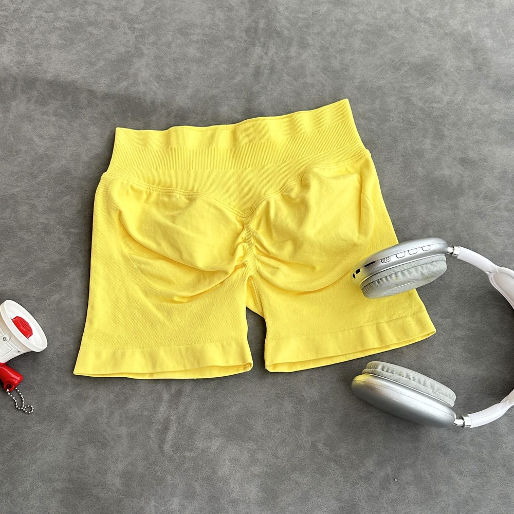 48 Colors Custom logo Women Gym Biker Sports Wear Fitness Workout Seamless Yoga Pants Scrunch Butt Lift Legging Yoga Shorts