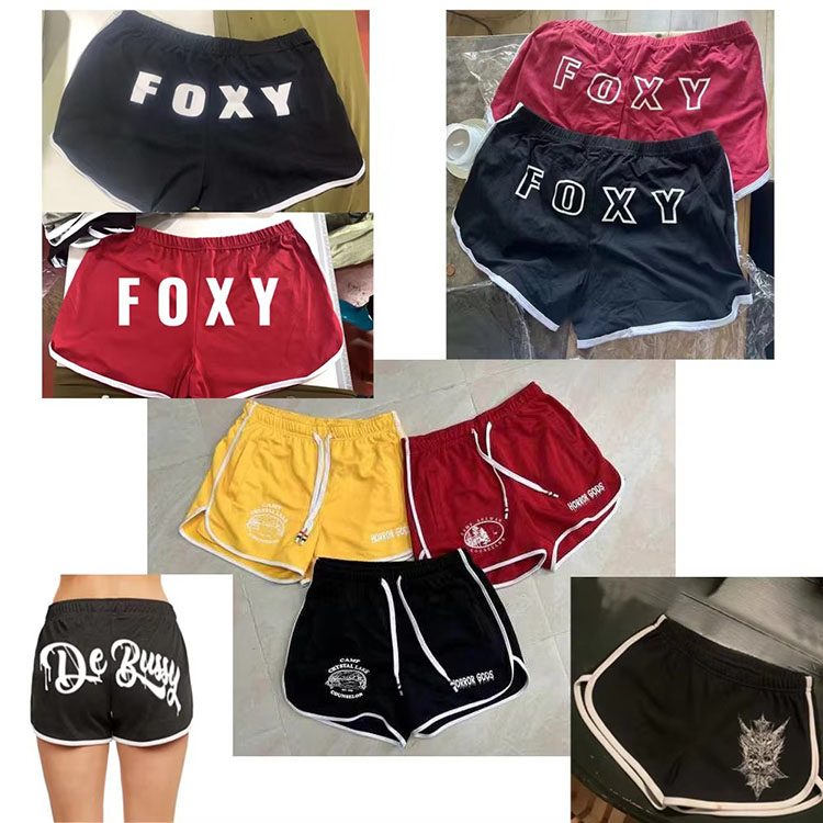 Girls Women Clothing Summer Custom logo Candy Shorts Women Low-waisted Hot Pant Hip Lifting Spandex Women Booty Biker Gym Shorts
