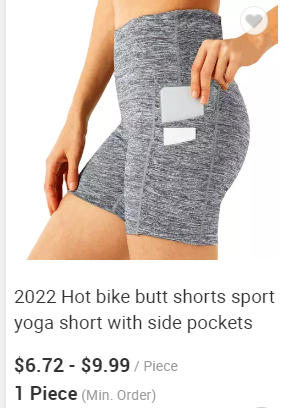 ODM Athletic Wear Fitness Shorts With Pocket for Women Yoga