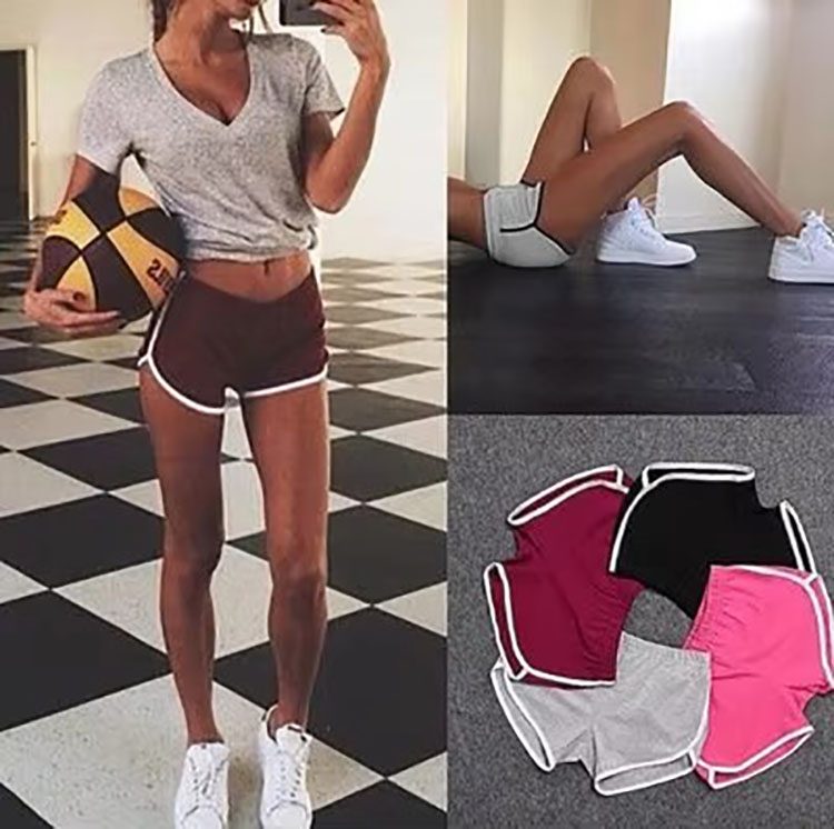Girls Women Clothing Summer Custom logo Candy Shorts Women Low-waisted Hot Pant Hip Lifting Spandex Women Booty Biker Gym Shorts