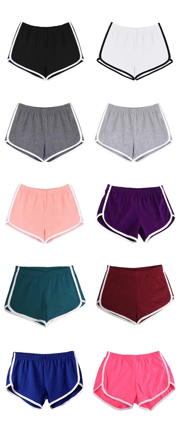 Girls Women Clothing Summer Custom logo Candy Shorts Women Low-waisted Hot Pant Hip Lifting Spandex Women Booty Biker Gym Shorts