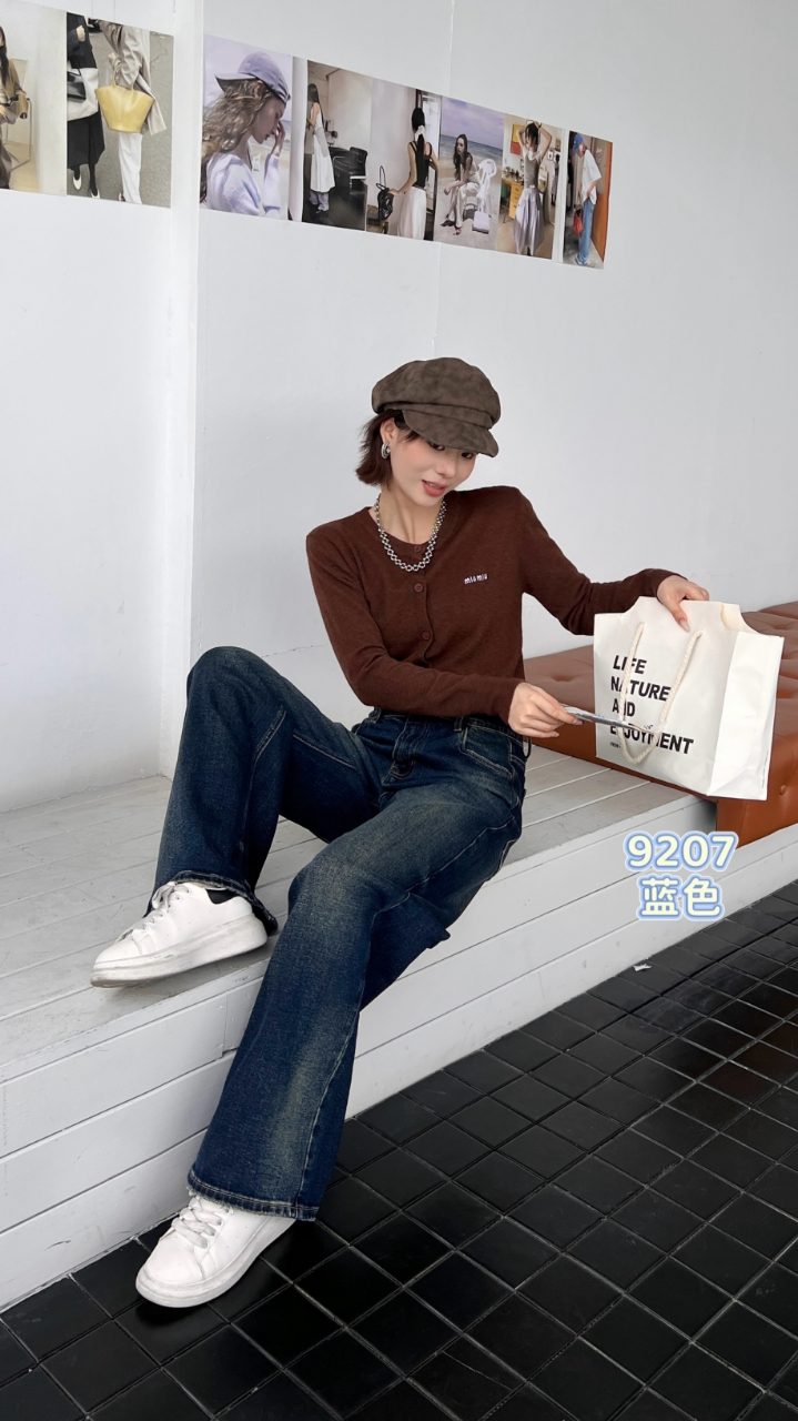 Large Size Women's Jeans Baggy Wide Leg Floor-Length Denim Pants Elastic Fabric All Season Casual High Waist Regular Plus Size