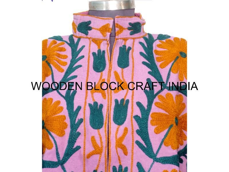 New Trending Women 100% Cotton Duck Fabric Suzani Jacket Handmade Embroidery Quilted Knitted Breathable Eco-Friendly Summer