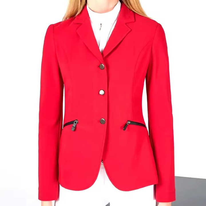 Wholesale Custom Logo Women Mesh Equestrian Show Jacket Summer Breathable Horse Riding Jackets Classic Competition Show Coat
