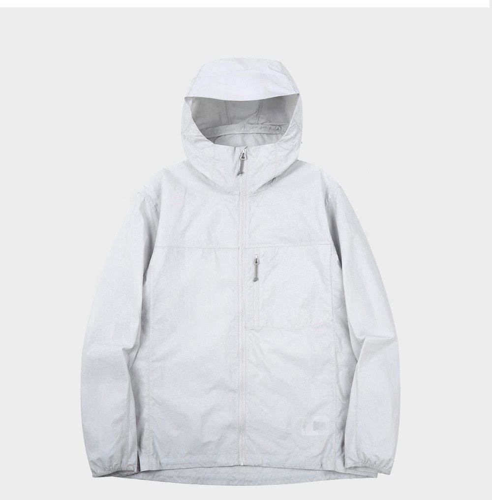 Summer Lady Woman Outdoor Hooded Jacket Waterproof Breathable Summer Sun Protection Top Coat Thin Pure Color Plain Dyed