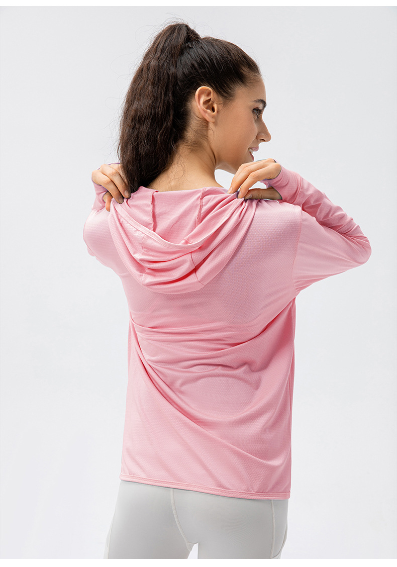 New OEM Hot Selling Women's Summer Lightweight Breathable UV Protection UPF50+ Sunscreen Coat Full Zip up Hooded Jacket Outdoor