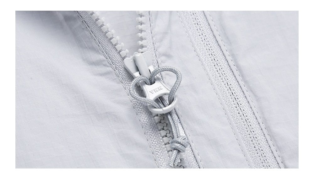 Summer Lady Woman Outdoor Hooded Jacket Waterproof Breathable Summer Sun Protection Top Coat Thin Pure Color Plain Dyed