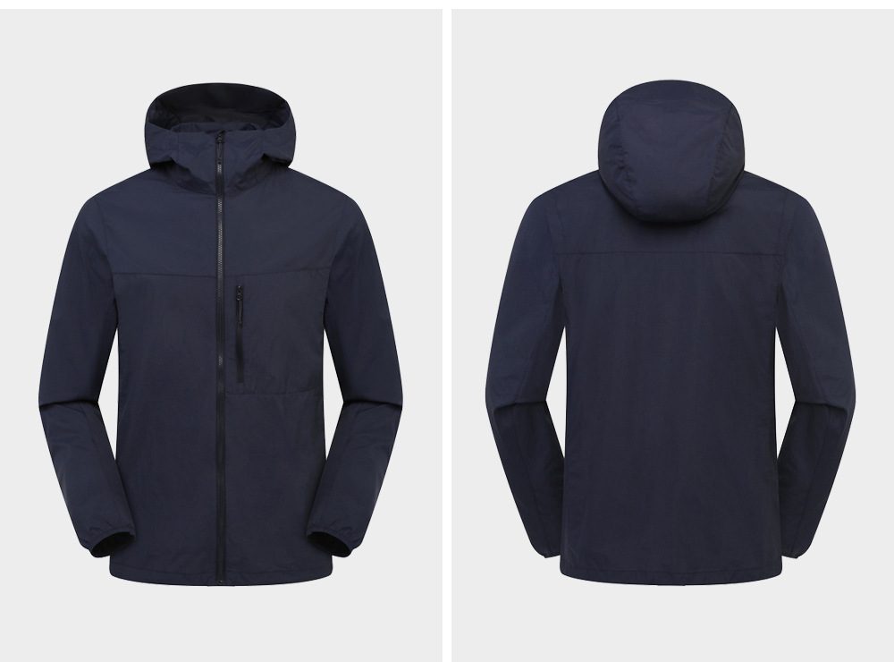 Summer Lady Woman Outdoor Hooded Jacket Waterproof Breathable Summer Sun Protection Top Coat Thin Pure Color Plain Dyed