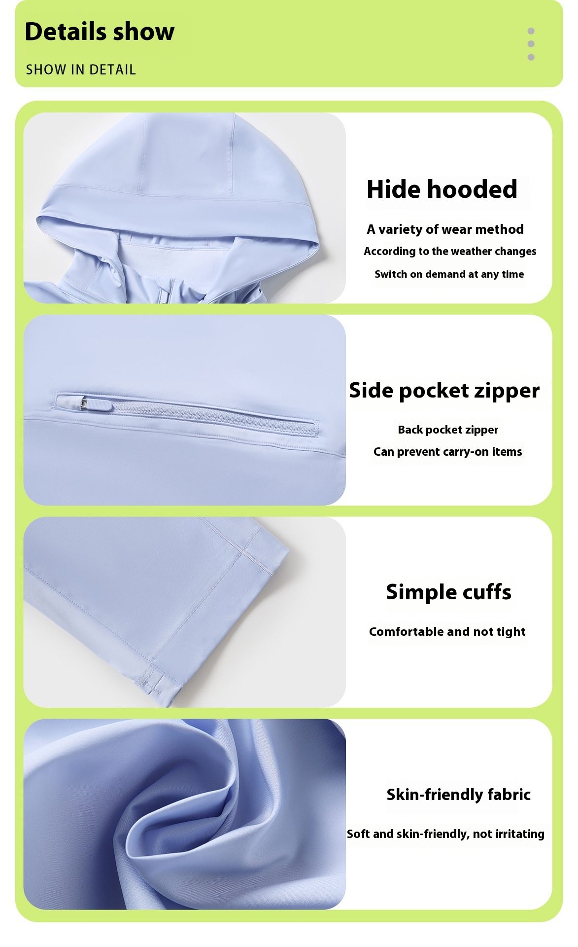 Women's DSS098 Quick-Drying Breathable UV Protection Coat with Hood Summer Outdoor Sun Clothing