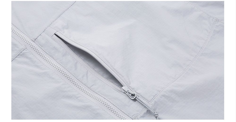 Summer Lady Woman Outdoor Hooded Jacket Waterproof Breathable Summer Sun Protection Top Coat Thin Pure Color Plain Dyed