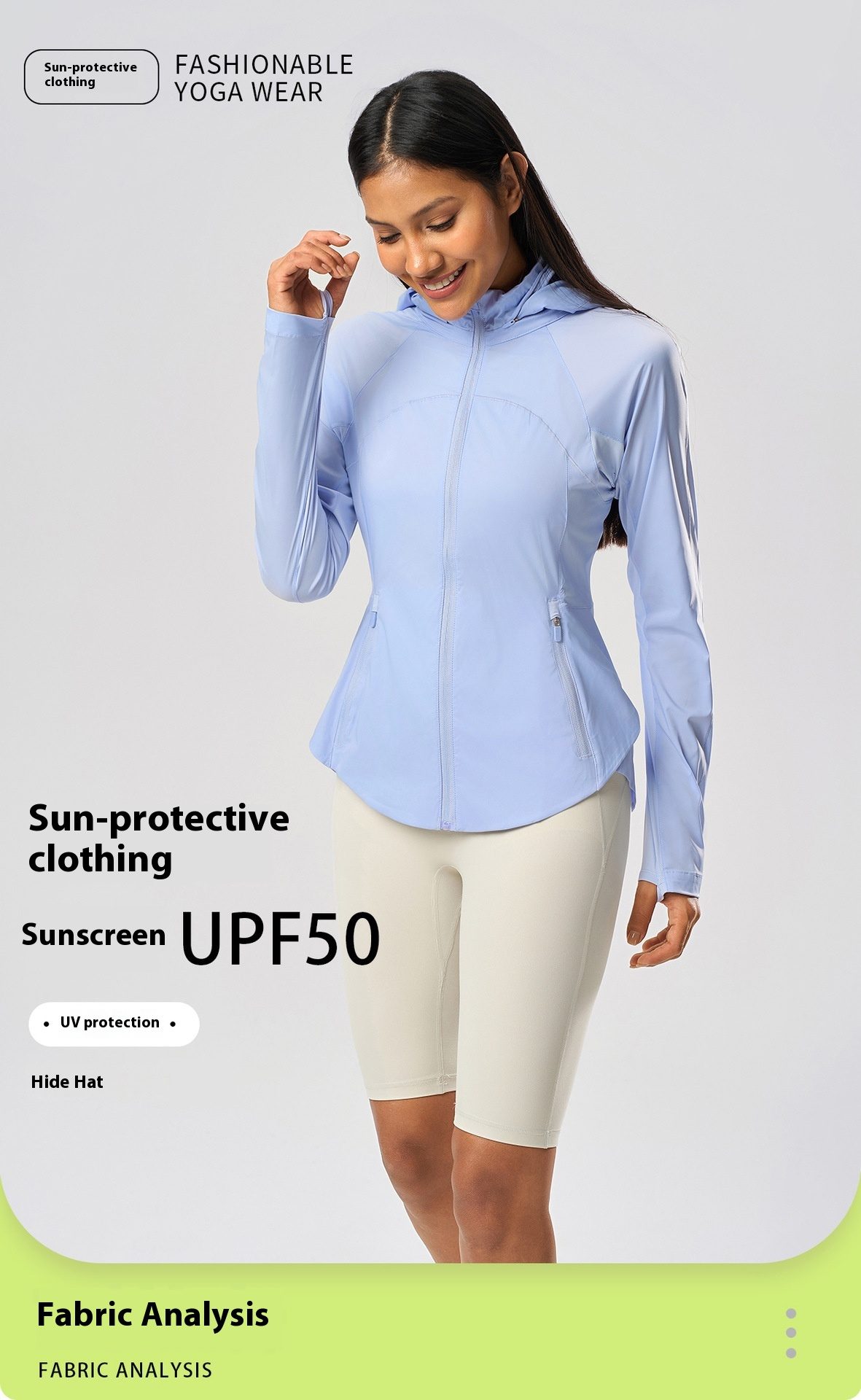 Women's DSS098 Quick-Drying Breathable UV Protection Coat with Hood Summer Outdoor Sun Clothing