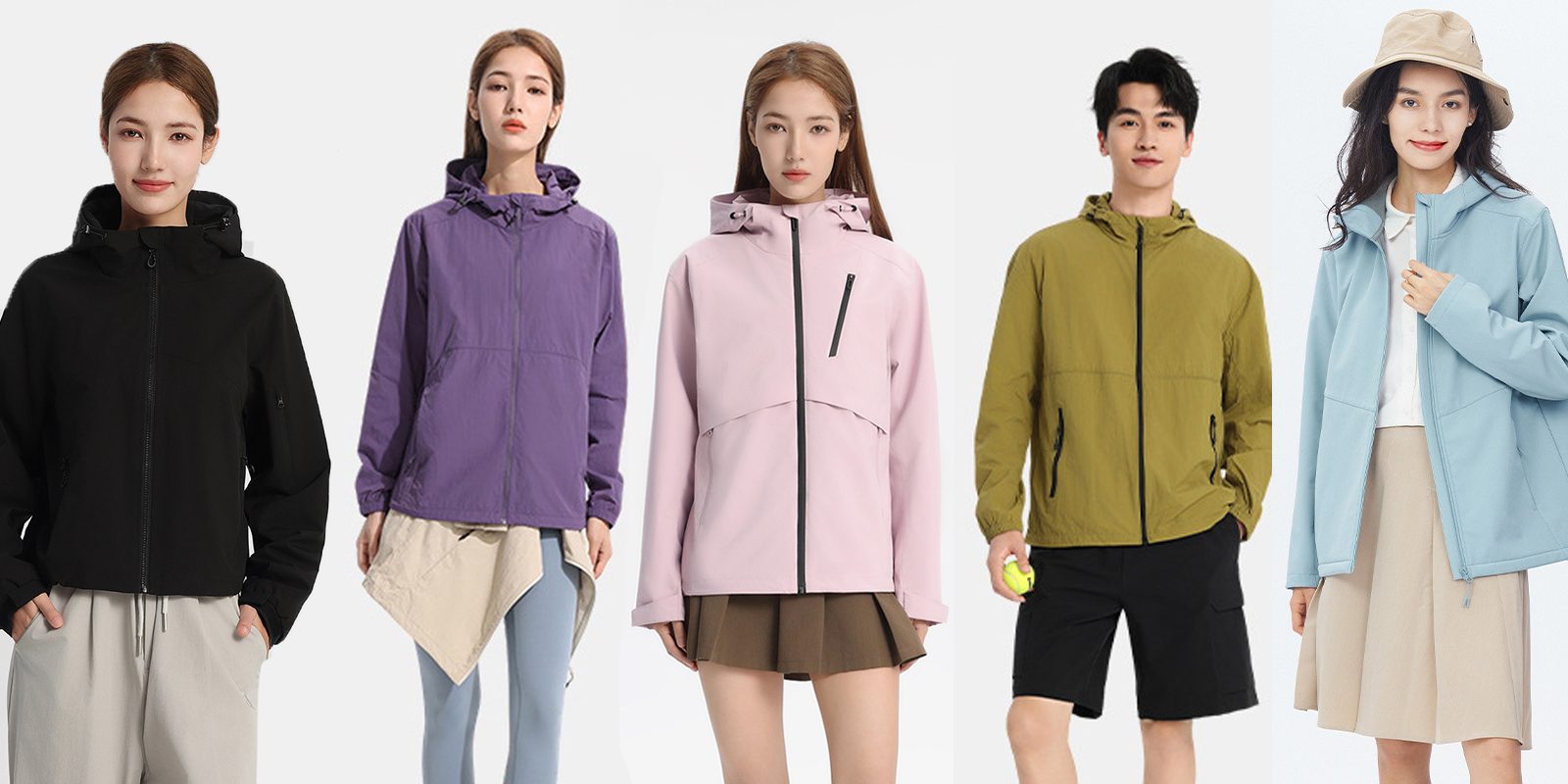 Summer Women's Safari Jacket Short Thin Waterproof Breathable Lightweight for Outdoor Sports & Cycling with LOGO