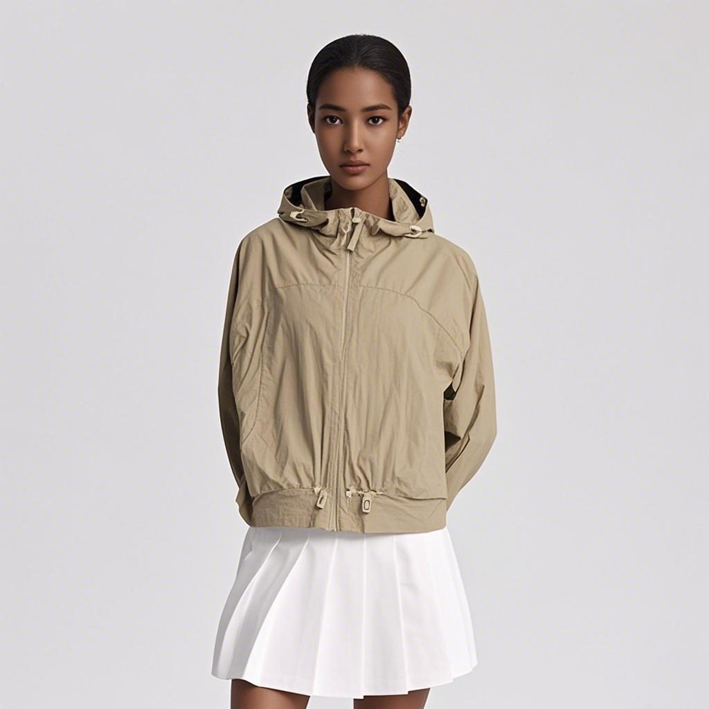 Summer Women's Safari Jacket Short Thin Waterproof Breathable Lightweight for Outdoor Sports & Cycling with LOGO