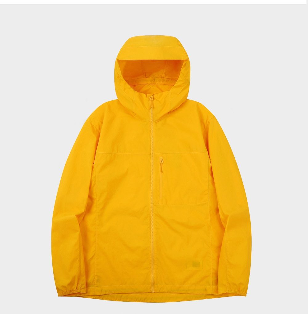 Summer Lady Woman Outdoor Hooded Jacket Waterproof Breathable Summer Sun Protection Top Coat Thin Pure Color Plain Dyed