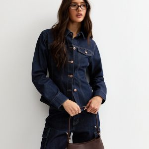 Indigo Wash Cinched Denim Jacket