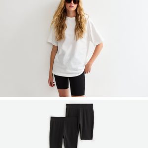 Pack of 2 Black Cycling Shorts